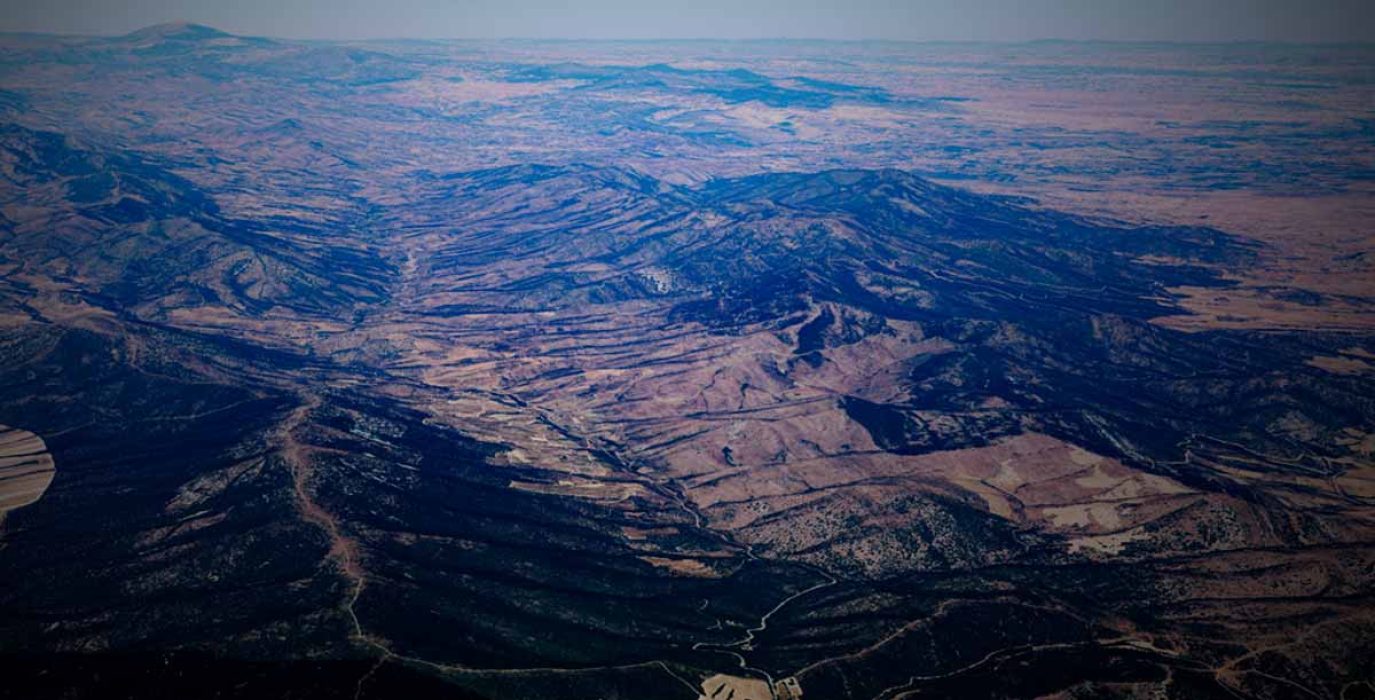 Una imagen del territorio creada a partir de una recreación de una vista de Google Maps