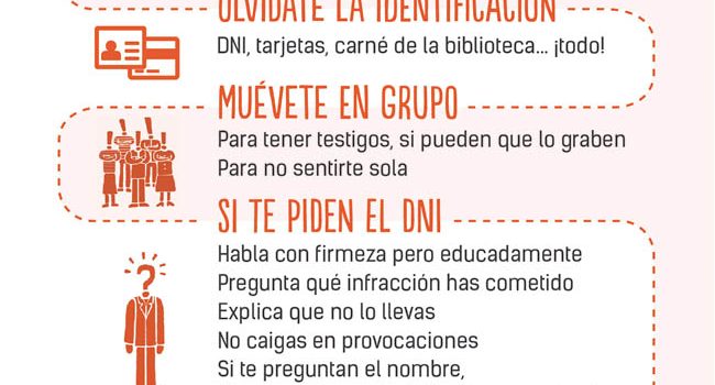Cartel informativo del Grupo de Derechos Civiles de la campaña 'No me identifico en Zaragoza'.