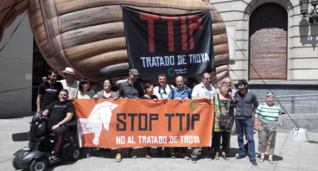 Acto contra el TTIP en Zaragoza.