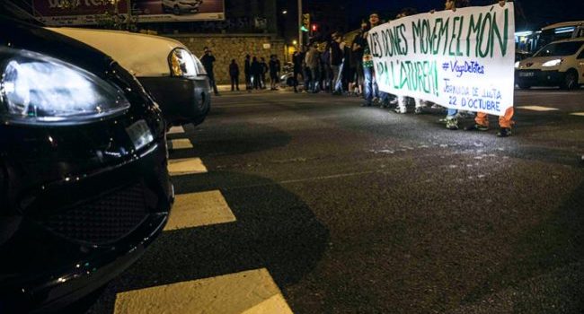 Este miércoles tuvo lugar en PPCC una jornada de lucha de la 'Vaga de Totes'. Foto: Sergi Rugrand (La Directa)