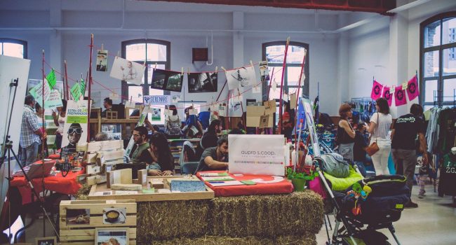 66 entidades de economía solidaria presentes en la pasada Feria del Mercado Social Aragón. Foto: Oshito