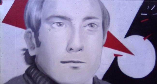 Mural realizado en 2015 por el 15M San José en memoria de Vicente Basanta | Foto: @AsambleaSJ