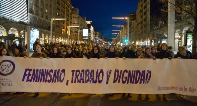 8 de Marzo en Zaragoza. Foto: Pablo Ibáñez (AraInfo)