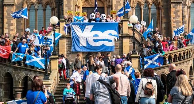 Actos a favor del 'sí' en  Dundee. Foto: @Radical_Indy