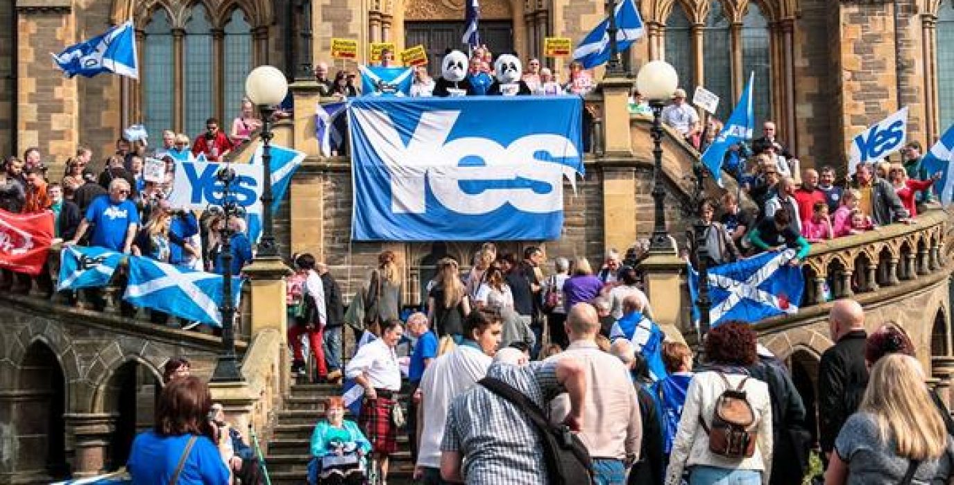 Actos a favor del 'sí' en  Dundee. Foto: @Radical_Indy