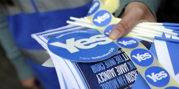 Material de la campaña en favor de la independencia de Escocia. Foto: Andy Buchanan