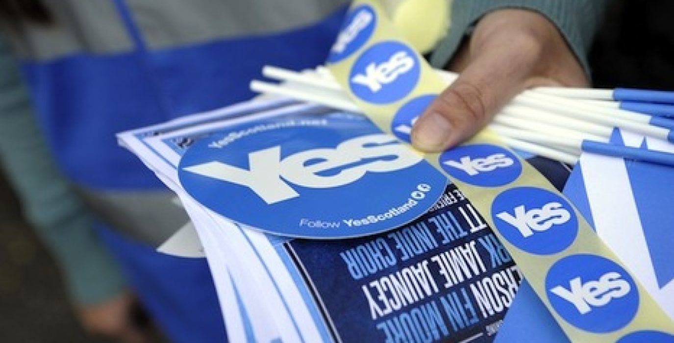Material de la campaña en favor de la independencia de Escocia. Foto: Andy Buchanan